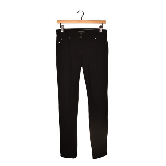 EILEEN FISHER $228 Black Ponte Knit Stretch Skinny Pant 5-Pocket Size 2 - Picture 1 of 3